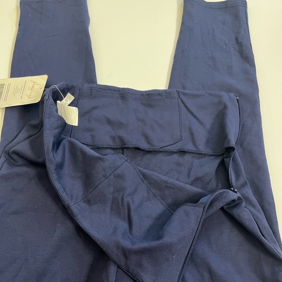 Fabletics Ponte Skinny Zip-split Pants Blue Size Small New with Tags - Picture 4 of 12